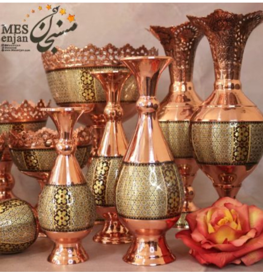 گلدان خاتم کاری